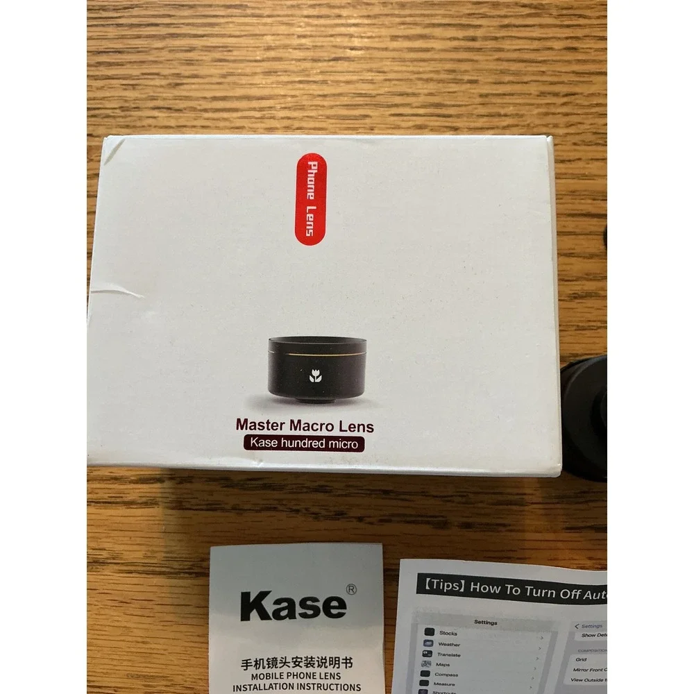 Kase Master Macro Lens 75mm Mobile Phone Camera Lens Kit with Clip and Pouch